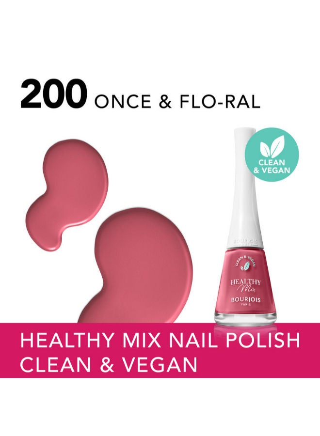 BOURJOIS PARIS Bourjois Healthy Mix Vegan Nail Polish–200 Once & Flo-ral 9ml - Image 3