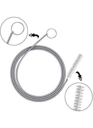 Flexible Tube Cleaning Brush, Stainless Steel Fridge Cleaner Nylon Fridge Drain Hole Cleaning Tool Drain Pipe Cleaning Brush with Sticky Hook for Kitchen Fridge Drain Pipe - pzsku/Z192F12ACE41BAC3F84A0Z/45/1746232513/80d8dce9-a0e1-4606-aba2-1c9d55a6fa3b