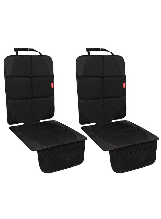 MORROLS Car Seat Protector, 2 Pack Carseat Protector with Thick Padding, Baby/Pets for Child Car Seat-Mesh Pockets-Waterproof-Universal Size(Black) - Image 1