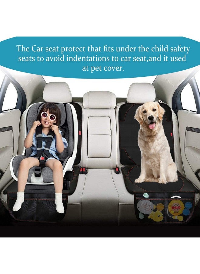 MORROLS Car Seat Protector, 2 Pack Carseat Protector with Thick Padding, Baby/Pets for Child Car Seat-Mesh Pockets-Waterproof-Universal Size(Black) - Image 4