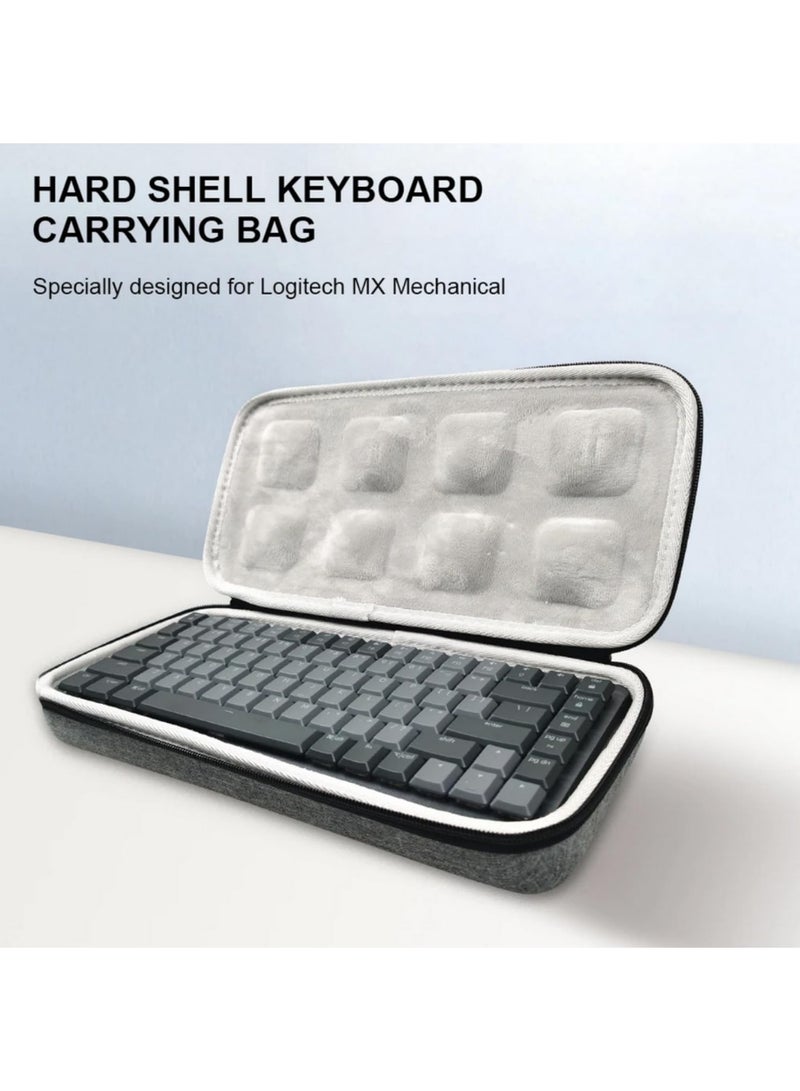 حقيبة صلبة لحمل لوحة مفاتيح Logitech MX Mechanical Mini، من إي في إيه، بسحّاب مزدوج ومقاومة للماء. - Image 5
