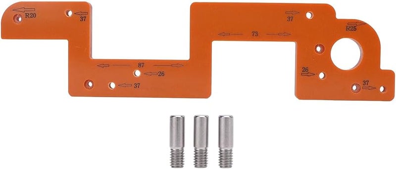 8mm Cabinet Door Slot Position Template Anti Slip Woodworking Tool Durable Metal 35cm - Image 1
