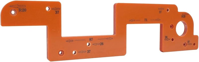 8mm Cabinet Door Slot Position Template Anti Slip Woodworking Tool Durable Metal 35cm - Image 4