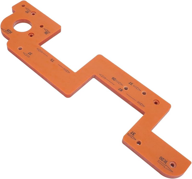 8mm Cabinet Door Slot Position Template Anti Slip Woodworking Tool Durable Metal 35cm - Image 3
