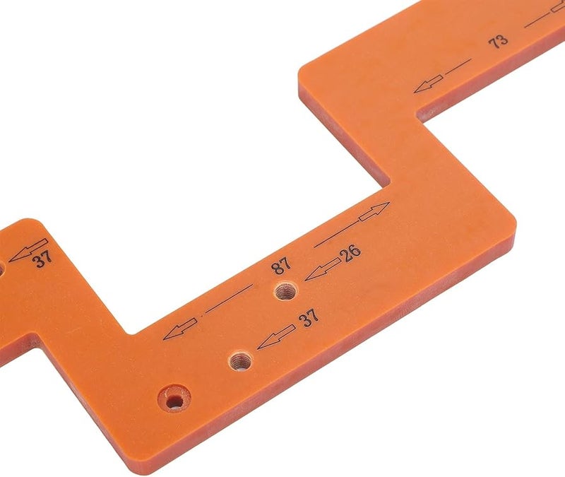 8mm Cabinet Door Slot Position Template Anti Slip Woodworking Tool Durable Metal 35cm - Image 5