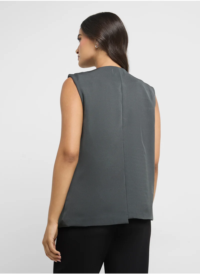 ايلا Vest With Tie Detail