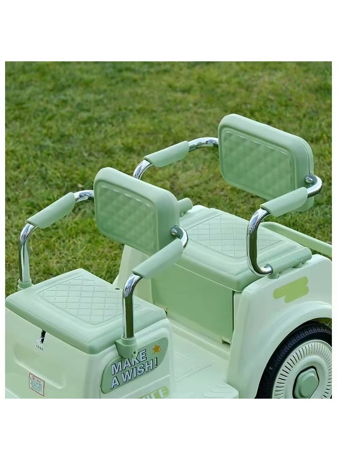 Electric Motorcycle Tricycle for Children Aged 2- Years Old Has a 6.7V Battery Dual Drive Car with 2 Seats. - Image 3