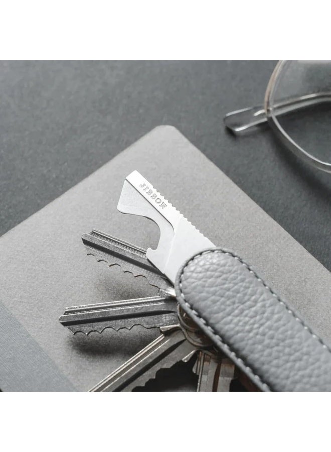 JIBBON Jibbon 5 in 1 Multi Tool, Stainless Steel MultiTool, Key Organizer Tool, Bottle Opener, Keyring Bottle Opener, TSA Safe Multi Tool, Keychain utility gadget, EDC keychain, Pocket Tool  - Image 1