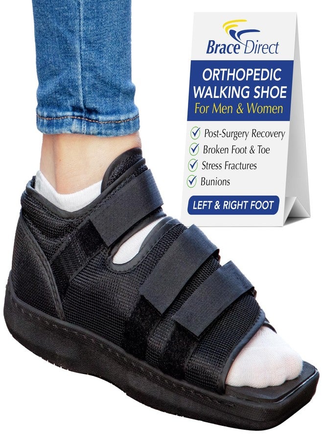 Brace Direct Post-Op Shoe - Adjustable Orthopedic Walking Shoe for Broken Foot & Toe, Stress Fractures, Bunions, Post-Surgery Recovery, Left or Right Foot, Women S (US Shoe Size 5-7/23 cm) - Image 1