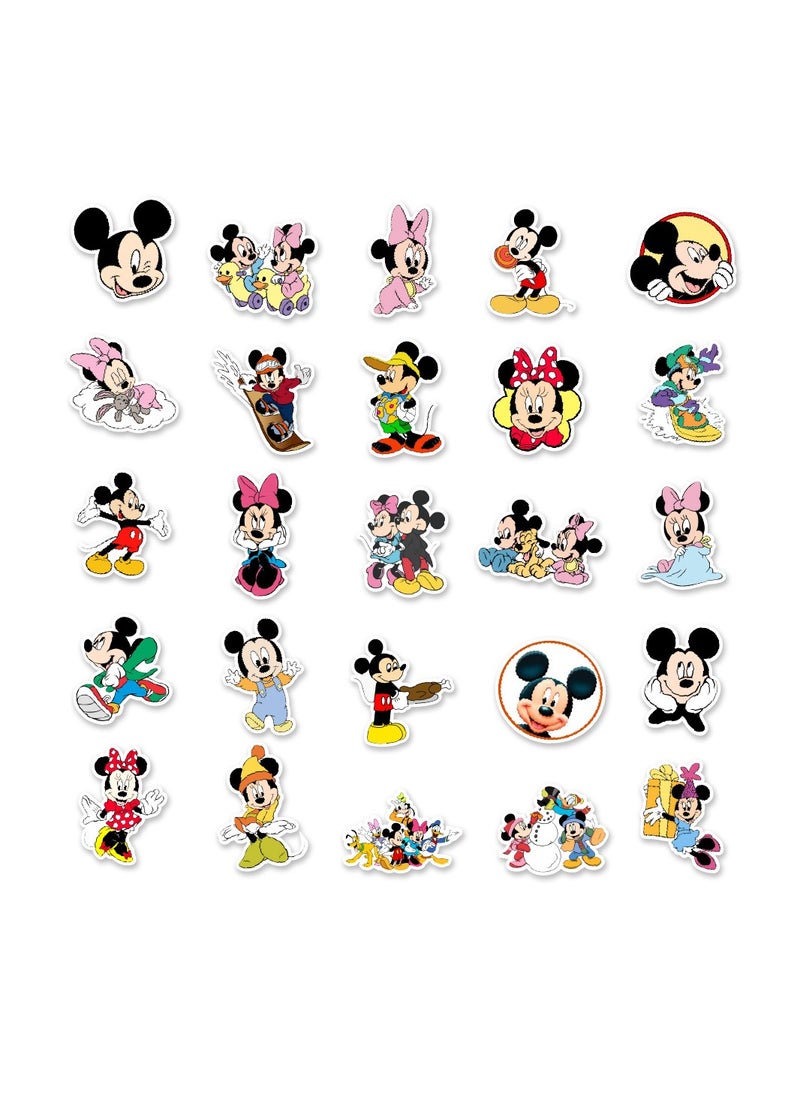 Generic - 50-Piece Mickey Mouse Stickers Waterproof Cute Cartoon Vinyl Stickers for Laptop - Image 1