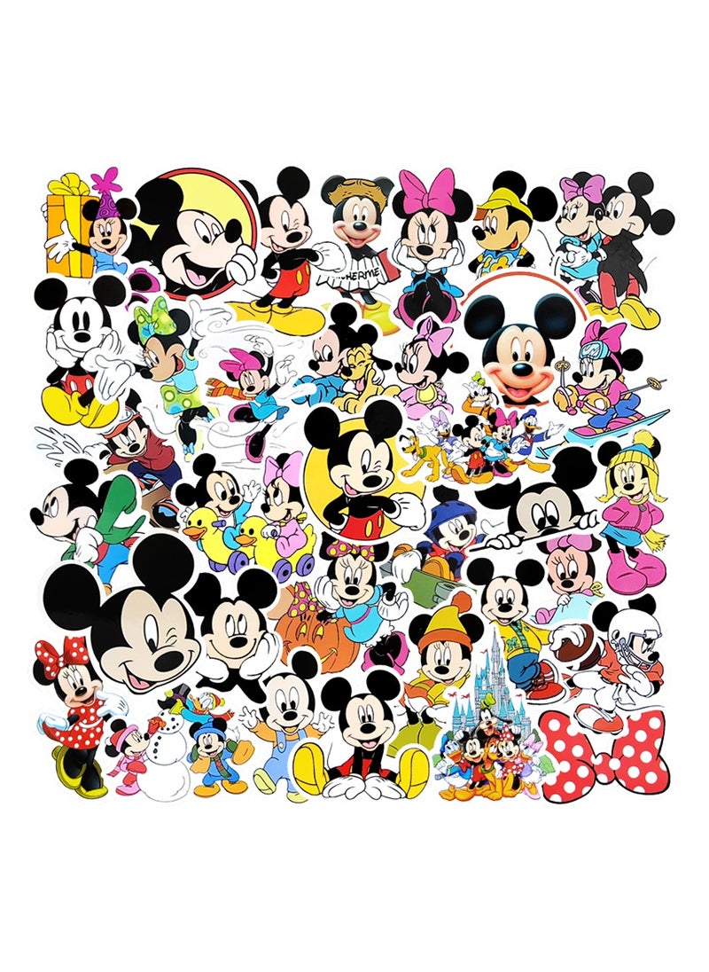 Generic - 50-Piece Mickey Mouse Stickers Waterproof Cute Cartoon Vinyl Stickers for Laptop - Image 1