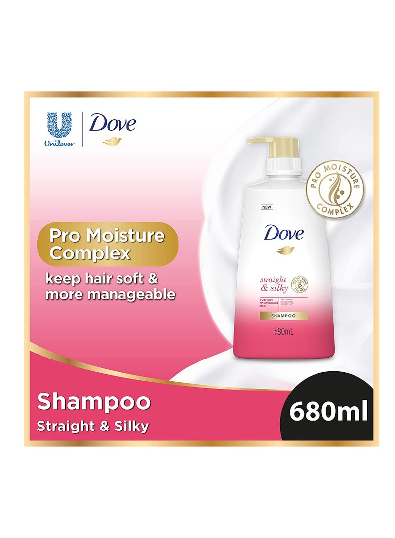 Dove ULTRA CARE STRAIGHT & SILKY SHAMPOO for frizzy, unmanageable hair 680 ml - Image 4