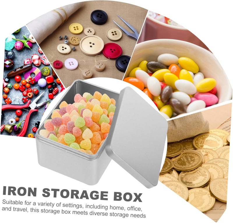 Portable Tinplate Storage Box for Sewing Accessories and Greeting Cards Multifunctional Organizer for Home Office and Travel Sturdy and Lightweight Design Medium - Image 5