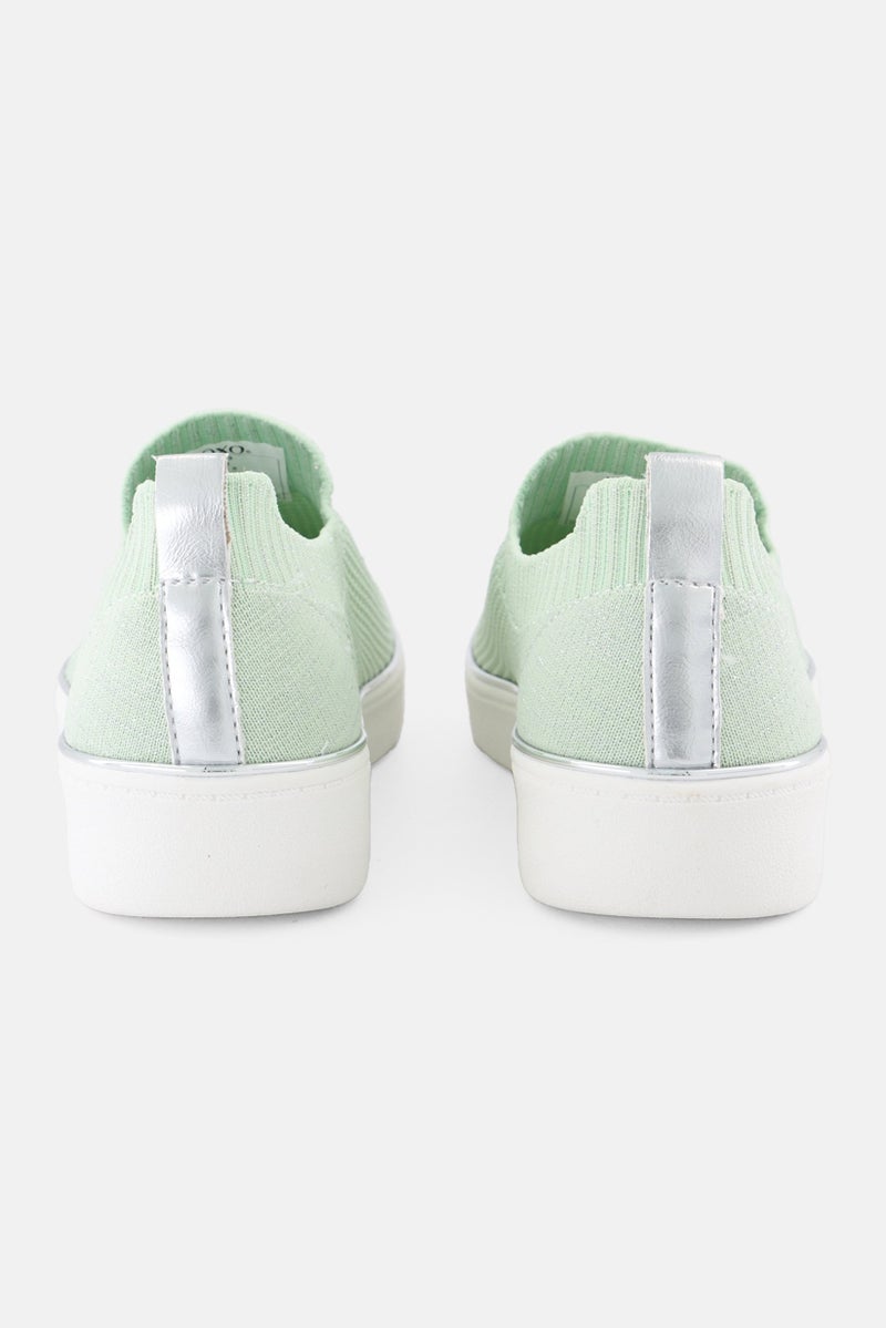 XOXO Women Slip On Casual Shoes, Mint Green - Image 4