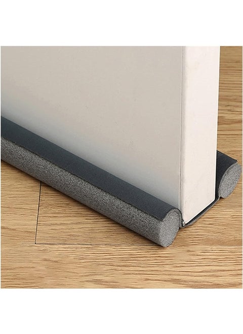 Twin Door Draft Stopper, Double Side Under Door Bottom Seal Strip Noise Blocker | Door Sweep Draft Blocker for Door | 39L x 1W x 3T(cm) | Black