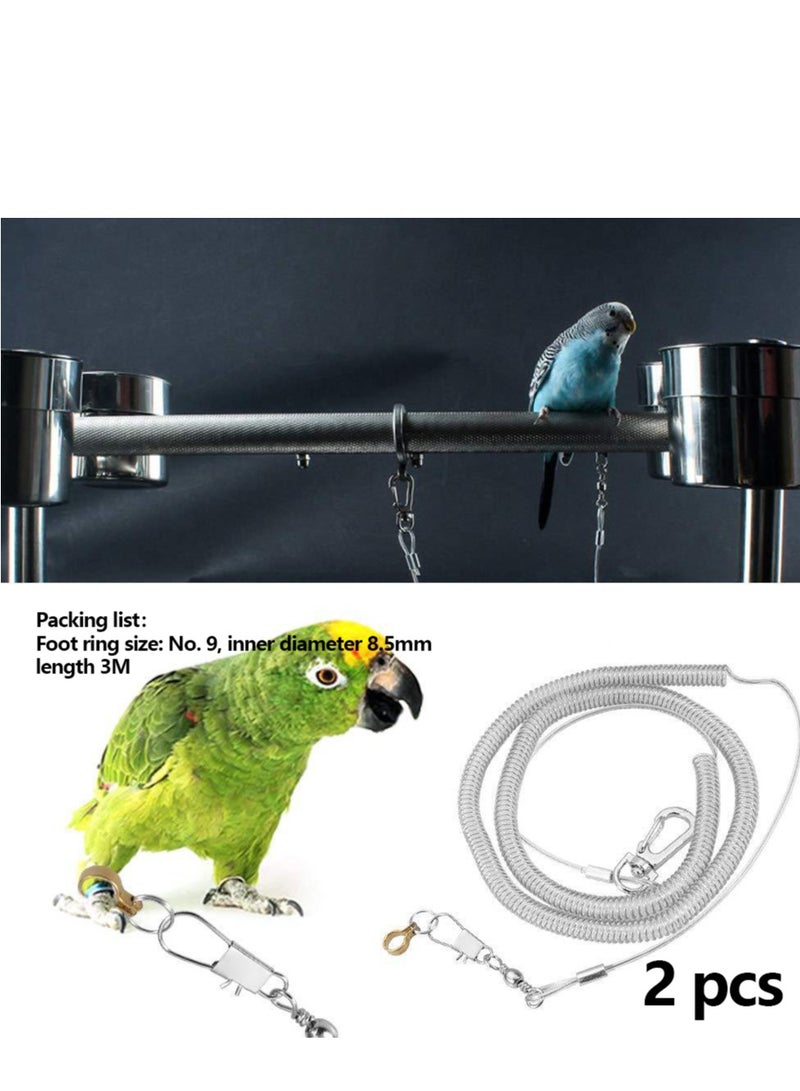 SYOSI Bird Harness Anti Bite Bird Aviator Outdoor Bird Flying Training Rope, Elastic Outdoor Bird Bird Harness Leash, Bird Training Rope Bird for Pet 6mm*3M - Image 1