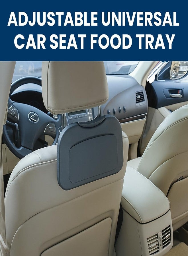 POTAUTO Foldable Backseat Car Tray - Multi-Function Travel Food & Drink Holder Organizer for Kids & Adults - Universal Fit Seat Mount Table for Cars, SUVs & Trucks - Image 4