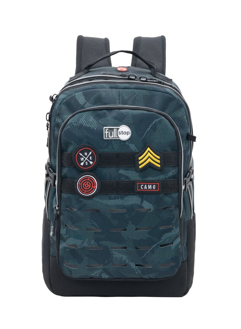 fullstop Full Stop 19" Kids Backpack – Olive Green Camo – with Pencil Case – School Bag Set – Durable & Stylish Design - Image 4