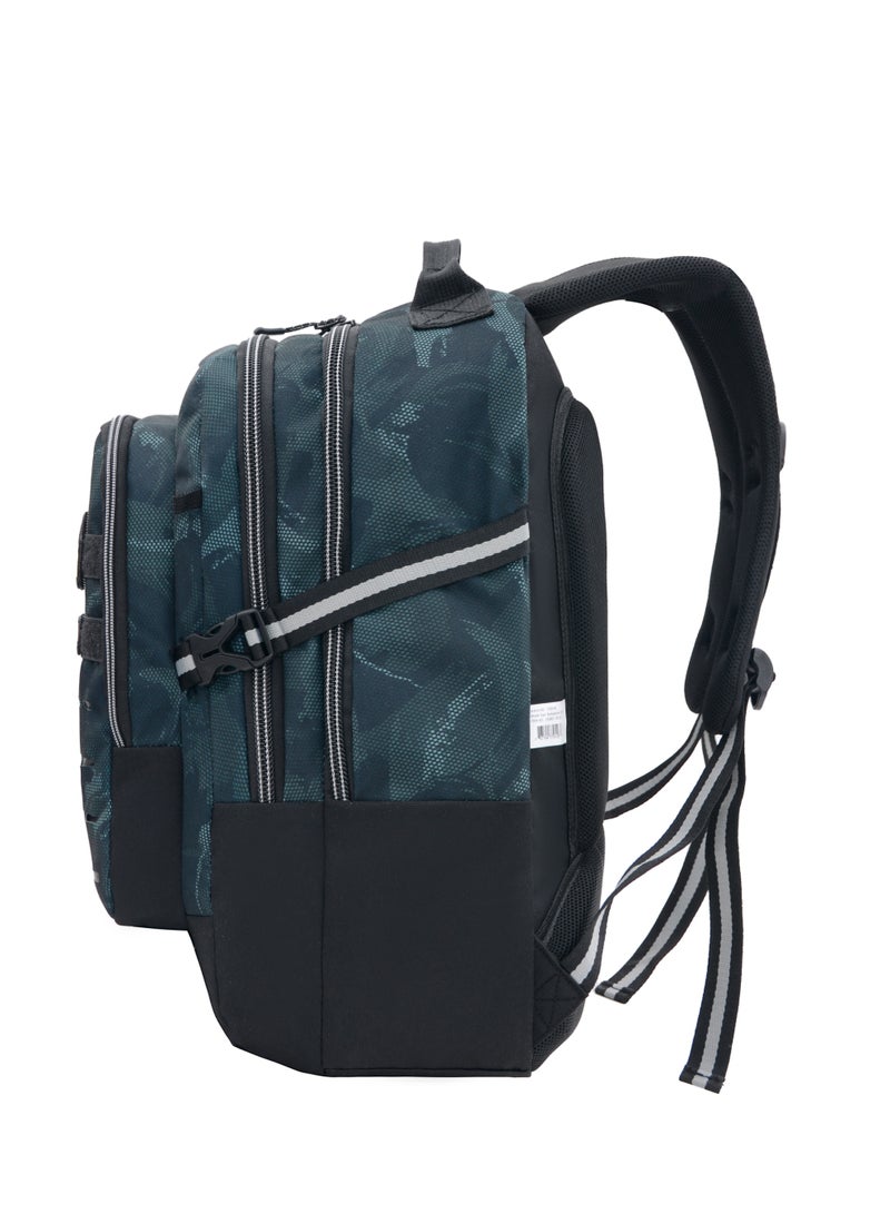 fullstop Full Stop 19" Kids Backpack – Olive Green Camo – with Pencil Case – School Bag Set – Durable & Stylish Design - Image 2
