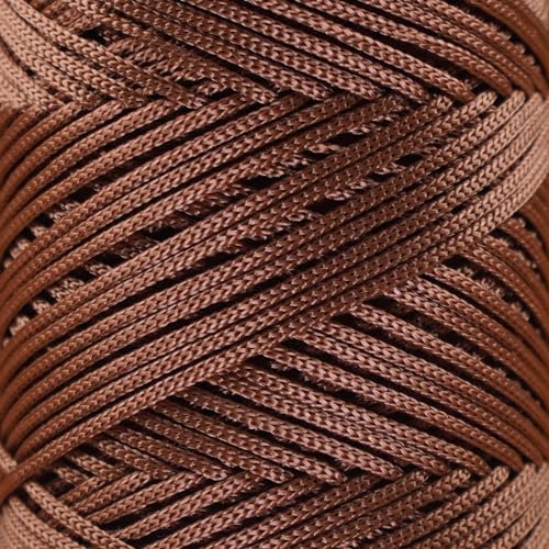 Makromecity, Polyester Macrame Cord 2mm x 125 Yards (375 feet) 2mm Polypropylene Macrame Cord Crochet Macrame Bag Cord Crafts for Wall Hangings, Bags, Underplate, Rug (1, Copper) - Image 3