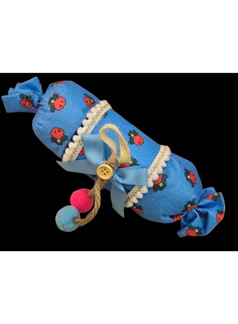 Al Zaabiah Blue Cylindrical Gift Box – Mid-Shaʿban Night & Ramadan Celebration Packaging - Image 3