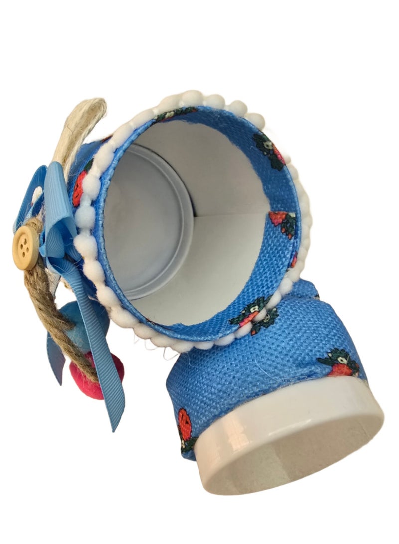 Al Zaabiah Blue Cylindrical Gift Box – Mid-Shaʿban Night & Ramadan Celebration Packaging - Image 5