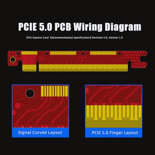 GLOTRENDS 200mm PCIe 5.0 Riser Cable for RTX5090 RTX4090 RX9070 RX7900, Compatible with PCIe 5.0/4.0 GPUs, 90 Degree Right Angle for Vertical GPU Mount - Image 5