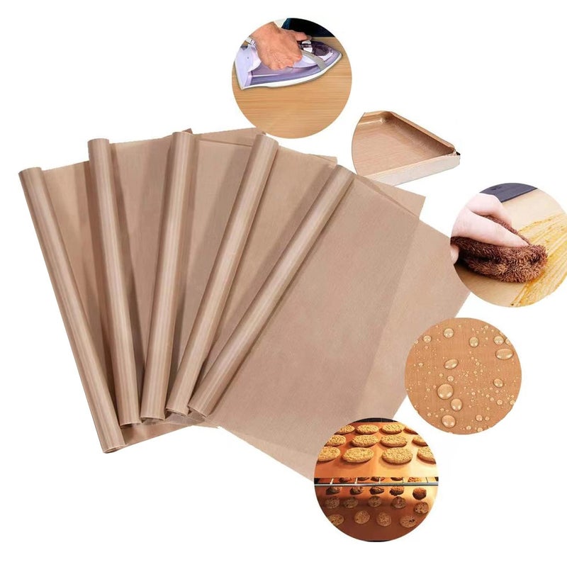 VBM Reusable Heat Resistance Waterproof Baking and Cooking Mat Uses in Akki Roti Obbattu Holige Chappathi Puran Poli Rolling Mat BBQ Grill Mat Teflon 5 Pcs - Image 2