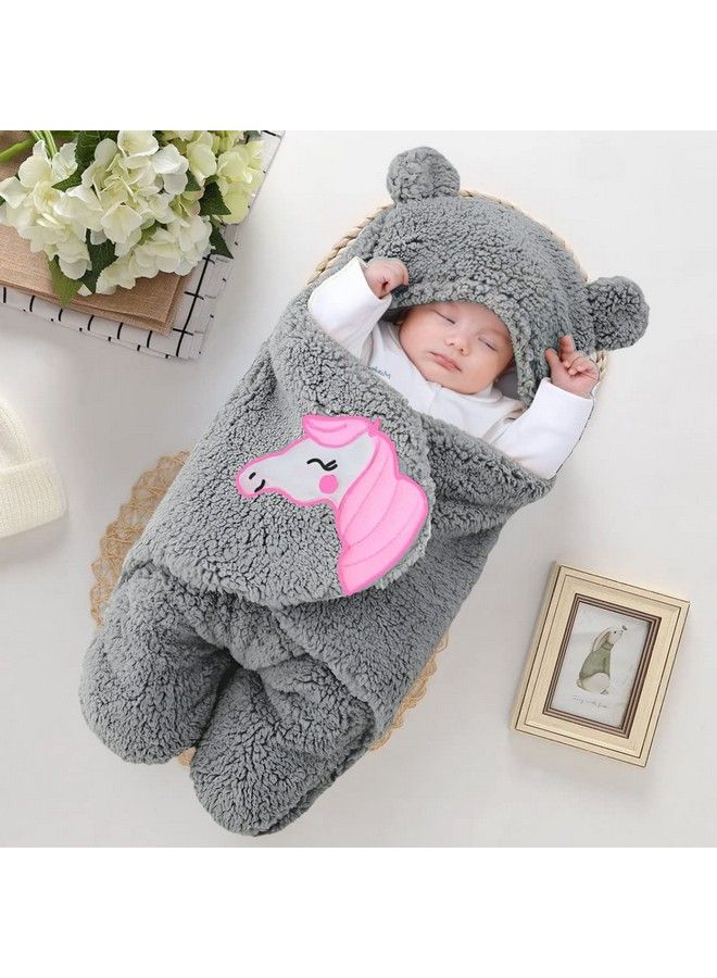 Brandonn Baby Blankets New Born Pack Of Wearable Hooded Swaddle Wrapper Sleeping Bag For Baby Boys And Baby Girls Pack Of 1 (06 Months Grey) - Image 1