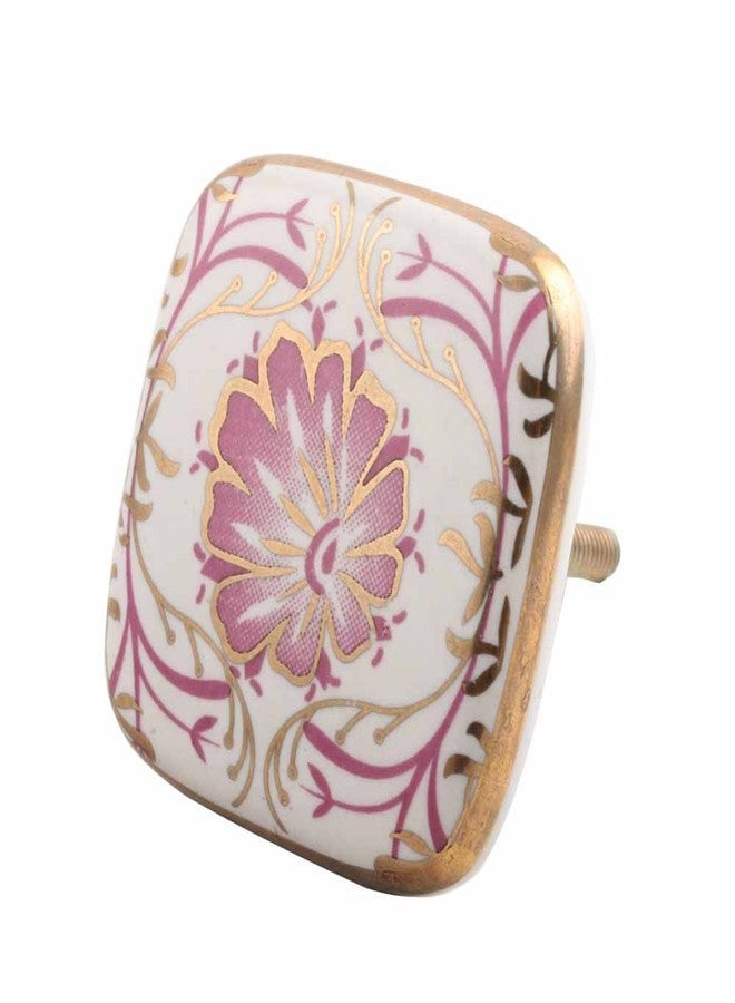 Indian-Shelf 2 Pieces Multicolor Flower Ceramic Drawer Knobs for Kitchen Cabinet Hardware Door Pulls Decorative Dresser Luxury Room Décor - Image 1