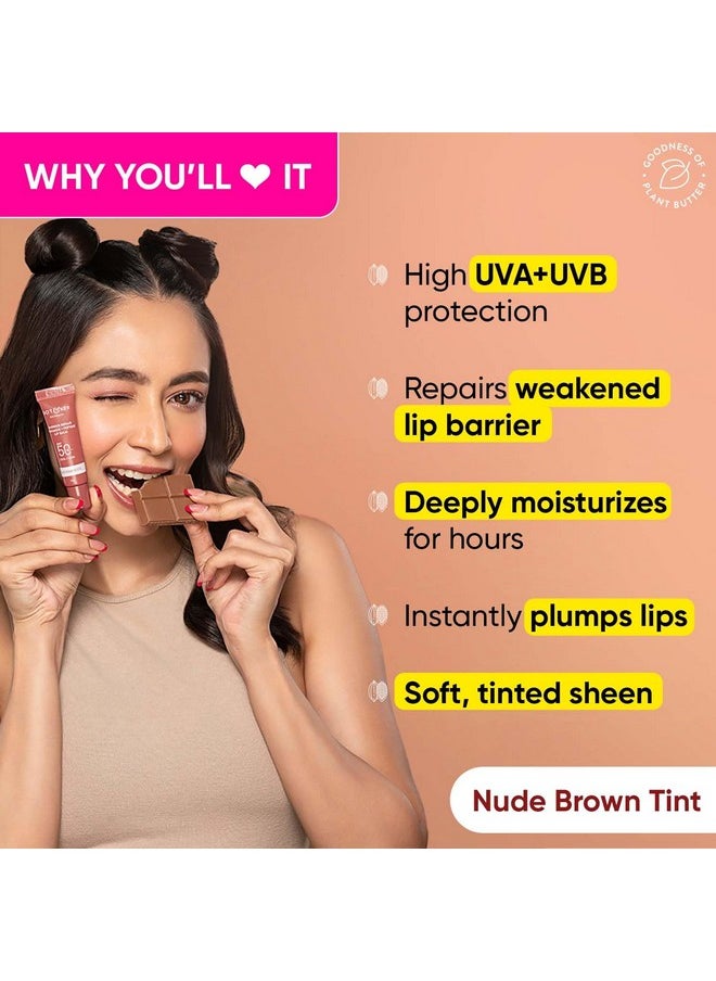 Dot & Key Dot & Key Ceramide & Peptide Barrier Repair Lip Balm SPF 50, PA+++ | Warm Nude | UVA/UVB Lip Protection | Soft Tinted Lip Moisturizer | Boosts Collagen & Instantly Plumps Lip | Prevents Pigmentation| Lip Balm for Women | 10gm  - Image 1