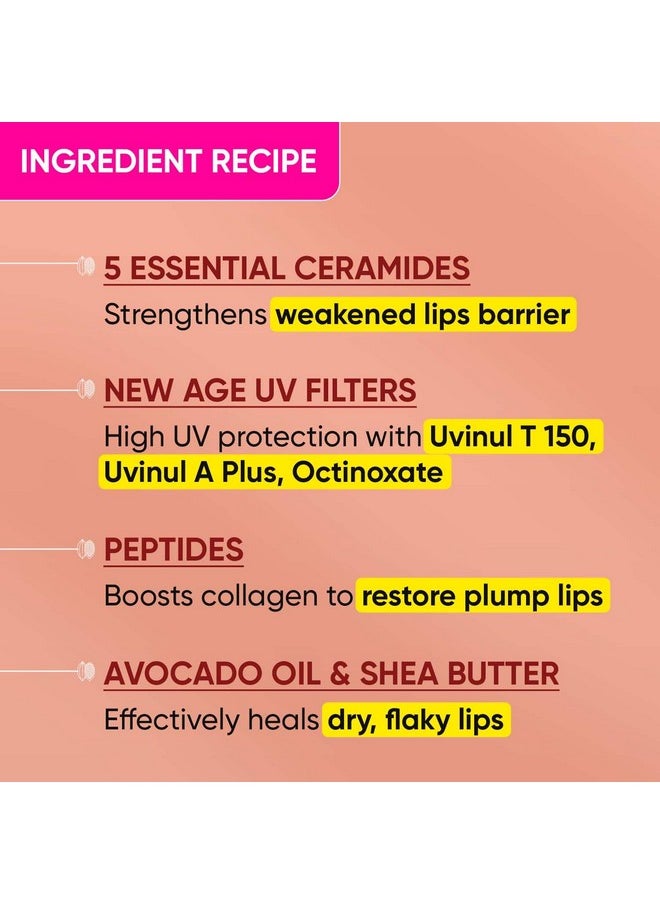 Dot & Key Dot & Key Ceramide & Peptide Barrier Repair Lip Balm SPF 50, PA+++ | Warm Nude | UVA/UVB Lip Protection | Soft Tinted Lip Moisturizer | Boosts Collagen & Instantly Plumps Lip | Prevents Pigmentation| Lip Balm for Women | 10gm  - Image 2