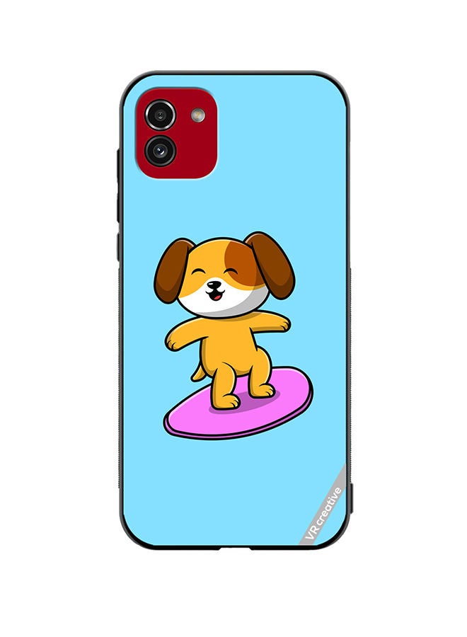 VR CREATIVE Protective Case Cover For Samsung Galaxy A03 Surf Dog Design Multicolour - Image 1