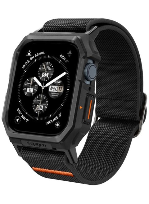 Lite Fit Pro Case with Band for Apple Watch 45mm Series 9/8/7 - Matte Black