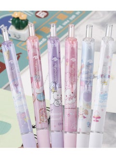 Sanrio Set of 6 Sanrio Cinnamoroll 0.5mm Press Sign Pens,  Girls and Boys Student Anime Gel  Pen  - Image 3
