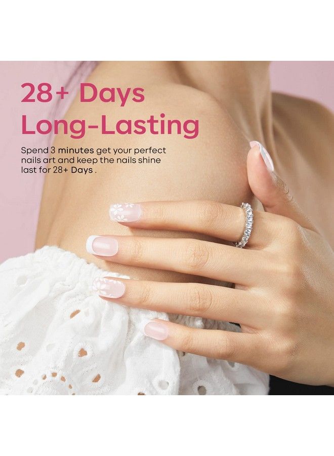 modelones مجموعة طلاء أظافر جل 1 قطعة 15 مل من جل شفاف أبيض حليبي شفاف بلون أبيض نقي مجموعة طلاء أظافر جل نقع مع مصباح LED للصالون في المنزل هدية مانيكير أظافر جل للنساء والفتيات - Image 5