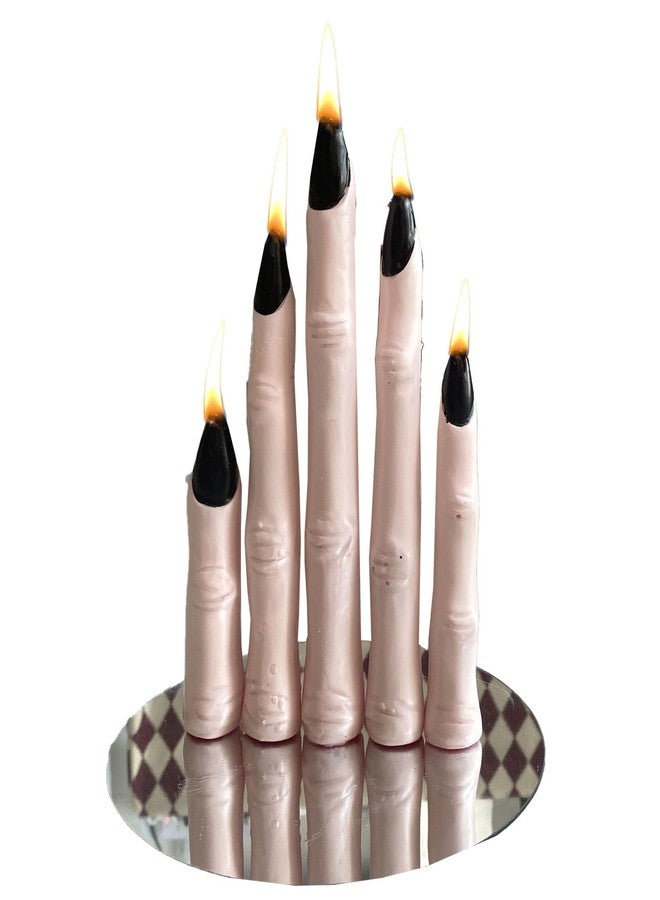 ORALEAF Halloween Taper Candles - Novelty Finger Candle Sticks for Holiday Decorations (Pink Skin Tone) - Image 1
