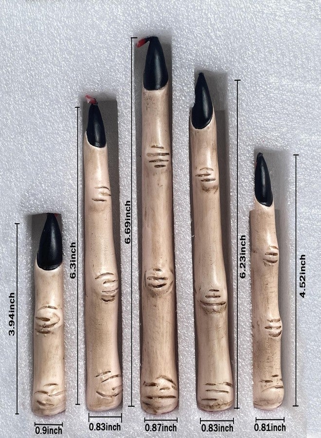 ORALEAF Halloween Taper Candles - Novelty Finger Candle Sticks for Holiday Decorations (Pink Skin Tone) - Image 4