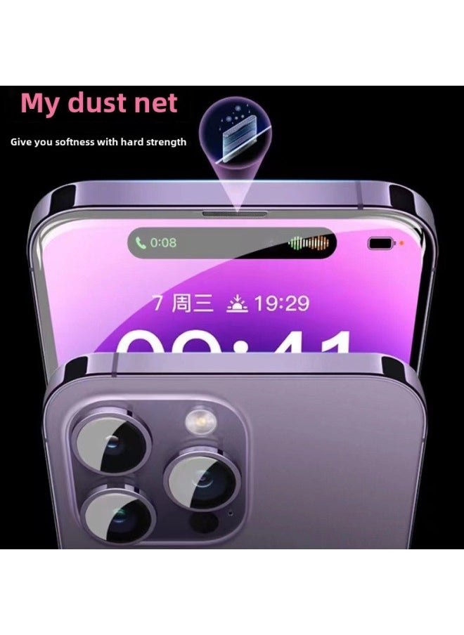 Generic - Applicable To Apple 15Pro Second Sticker Tempered Film IPhone15 Anti-peep 15promax Dust Bin 15plus Dustproof-Color:Dust Removal Warehouse Second Sticker-blu-ray [plus Packaging Box]-Size:Apple 11Pro - Image 1