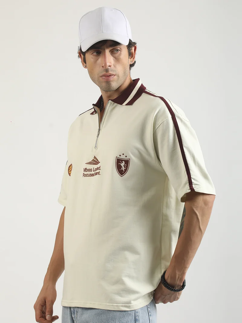 Maniac  Maniac Mens Palm Tree Pink Embroidery Half Sleeve Linen Shirt for Men | Best Price UAE