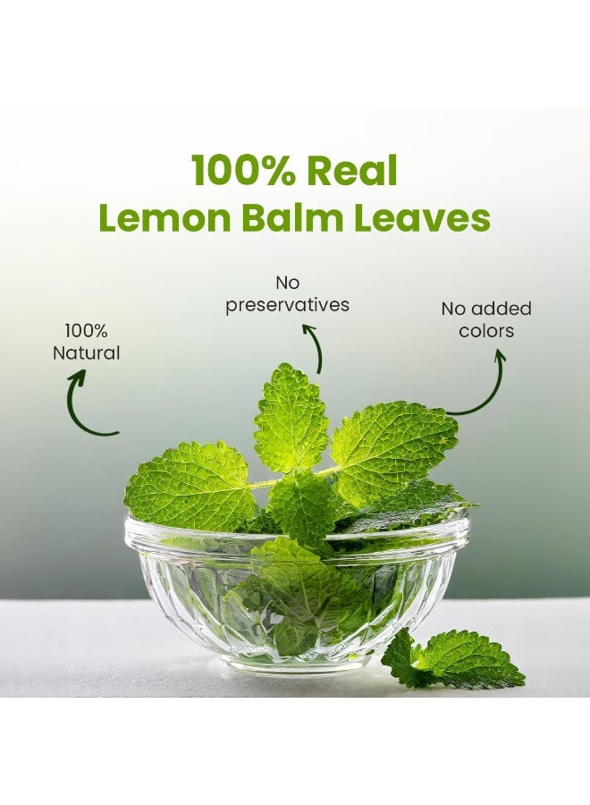 الشاي الأزرق شاي بلسم الليمون 50 جرام | 50+ كوب | يخفف التوتر، ويقلل الانتفاخ، ويحسن عملية الهضم | على أساس أوراق | خالي من الكافيين | غير معدل وراثيًا | الاسترخاء والانتعاش | ظهرت على خزان القرش | جرة قابلة لإعادة الاستخدام - Image 2