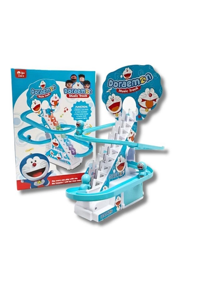 Goyal's Doraemon's Track Racing Toys for Kids - Small Doraemon's Stair Climbing Toys for Kids, Escalator Toy with Lights and Music - 3 Doraemon's Toy Included (Doraemon Racing Track Toy) - Image 5