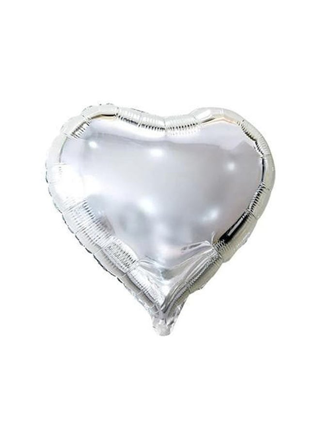 Floral lane Flower Shop Plain Silver Heart Foil Balloon 