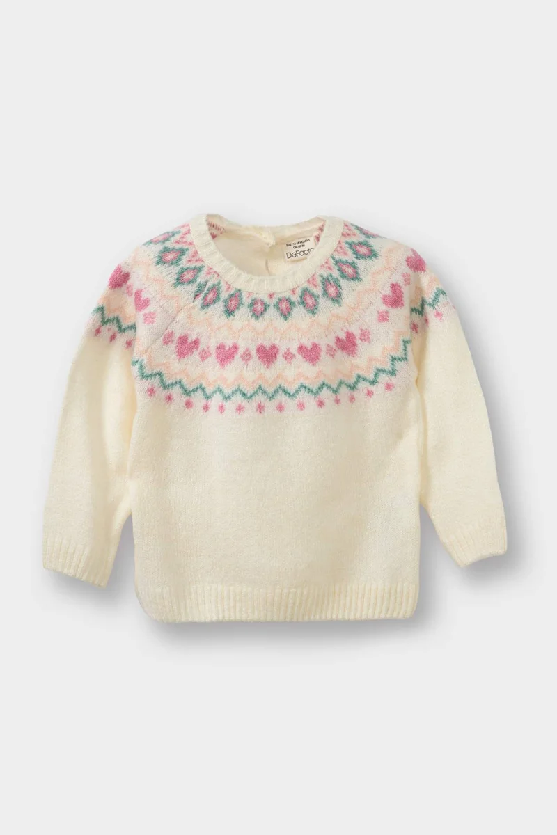 ديفاكتو Baby Girl Regular Fit Crew Neck Pullover