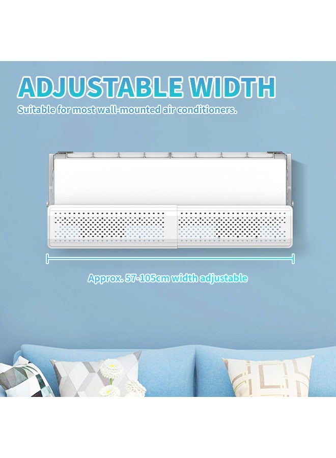 عاكس مكيف هواء محمول سميك بدون حفر، سهل التركيب والاستخدام للتحكم الأمثل في تدفق الهواء، حاجز هواء تبريد منزلي لفتحات مكيف الهواء - Image 5