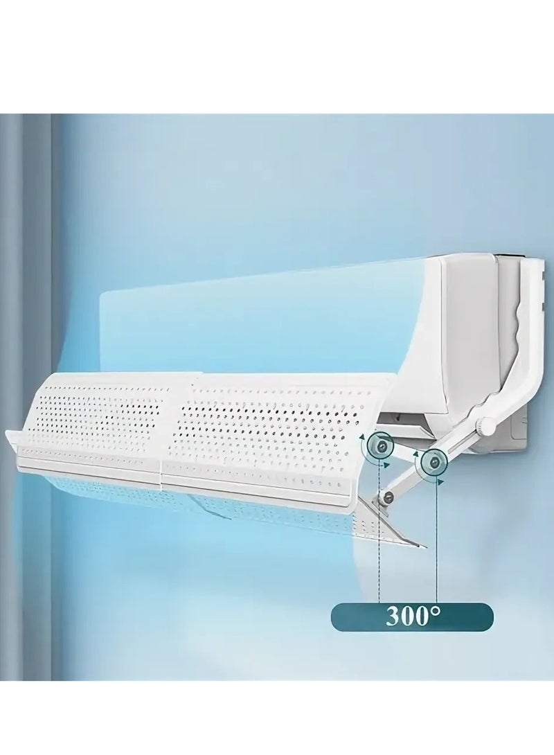 عاكس مكيف هواء محمول سميك بدون حفر، سهل التركيب والاستخدام للتحكم الأمثل في تدفق الهواء، حاجز هواء تبريد منزلي لفتحات مكيف الهواء - Image 1