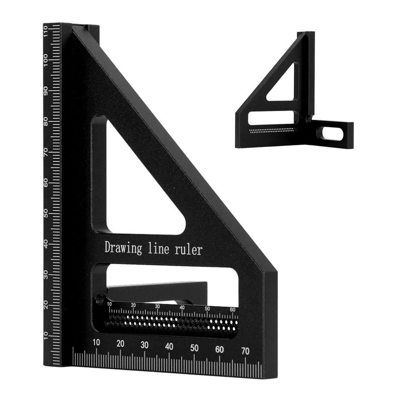 3D Multi Angle Measuring Ruler Lightweight Accurate Miter Ruler For Workpieces Black - Image 5