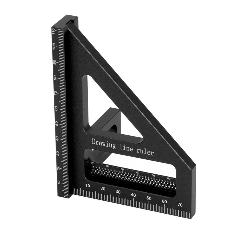 3D Multi Angle Measuring Ruler Lightweight Accurate Miter Ruler For Workpieces Black - Image 4
