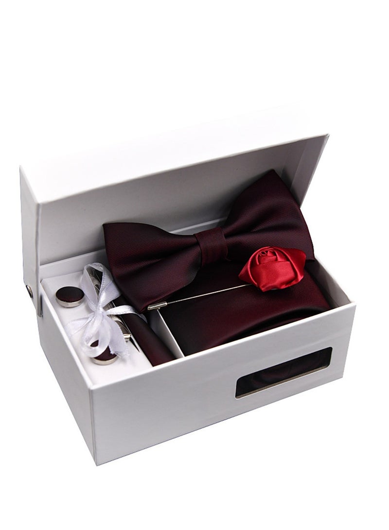 6 pcs men's formal business gift tie bow tie set  - Image 3