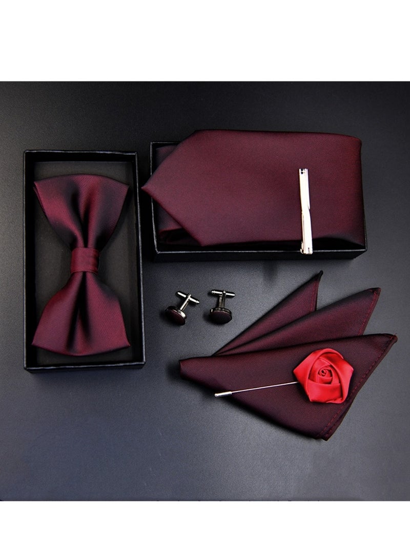 6 pcs men's formal business gift tie bow tie set  - Image 2